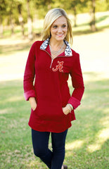Alabama "Cozy Up" Quarter Zip Tunic