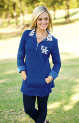 Kentucky "Cozy Up" Quarter Zip Tunic