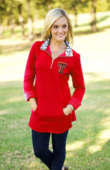 Texas Tech "Cozy Up" Quarter Zip Tunic