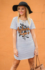 Auburn Tigers Stripe Tunic Dress