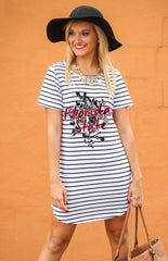 Florida State Seminoles Floral Stripe Tunic Dress