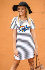Oklahoma City Thunder Stripe Tunic Dress