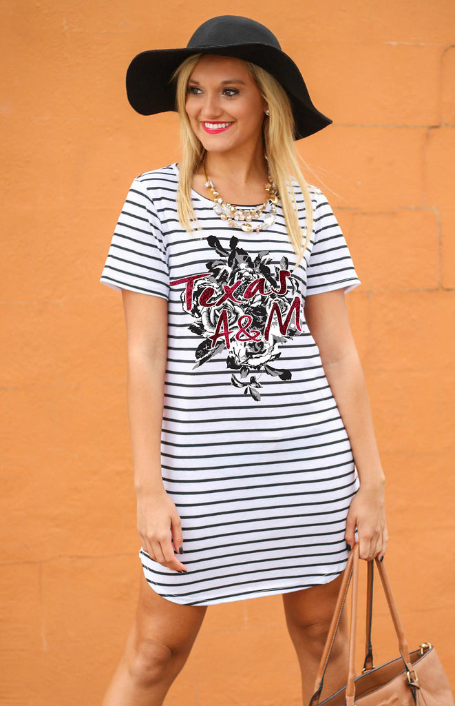 Texas A&M Aggies Stripe Tunic Dress