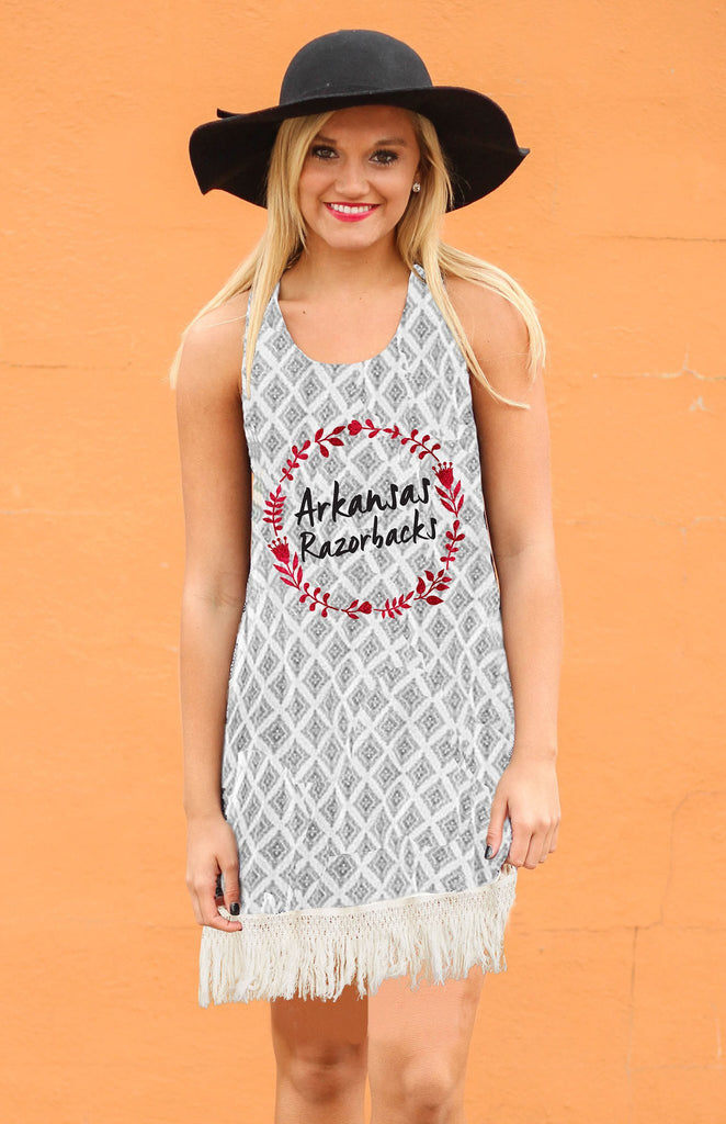 Arkansas Razorbacks Fringe Tunic Tank