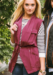Dressed to Impress Drawstring Utility Vest