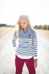 South Carolina Gamecocks Lurex Stripe Quarter Zip Top