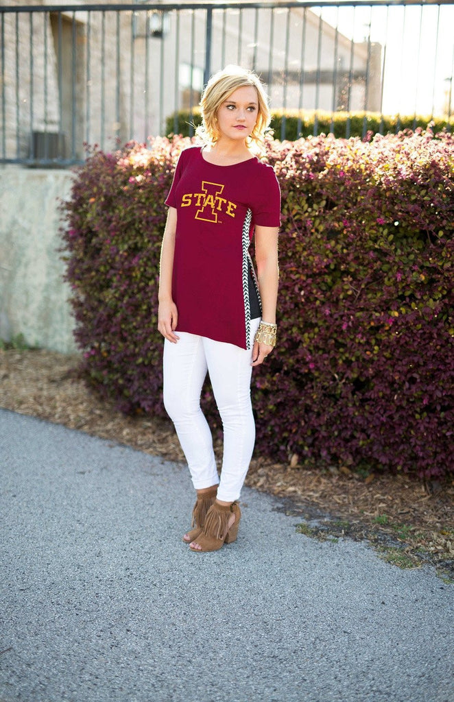 Iowa State Cyclones Herringbone Side Split Tee