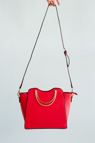 The Oversized Tote - Red